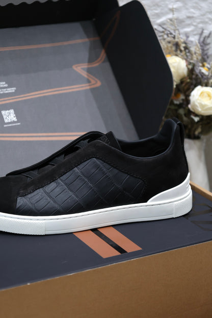SECOND SKIN MEN’S SNEAKERS – CROCODILE LEATHE