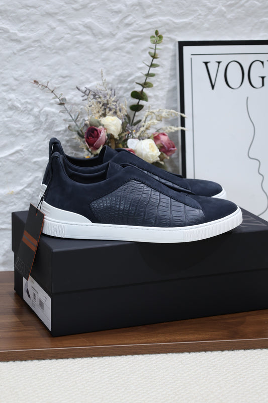 SECOND SKIN MEN’S SNEAKERS – CROCODILE LEATHE