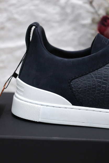 SECOND SKIN MEN’S SNEAKERS – CROCODILE LEATHE