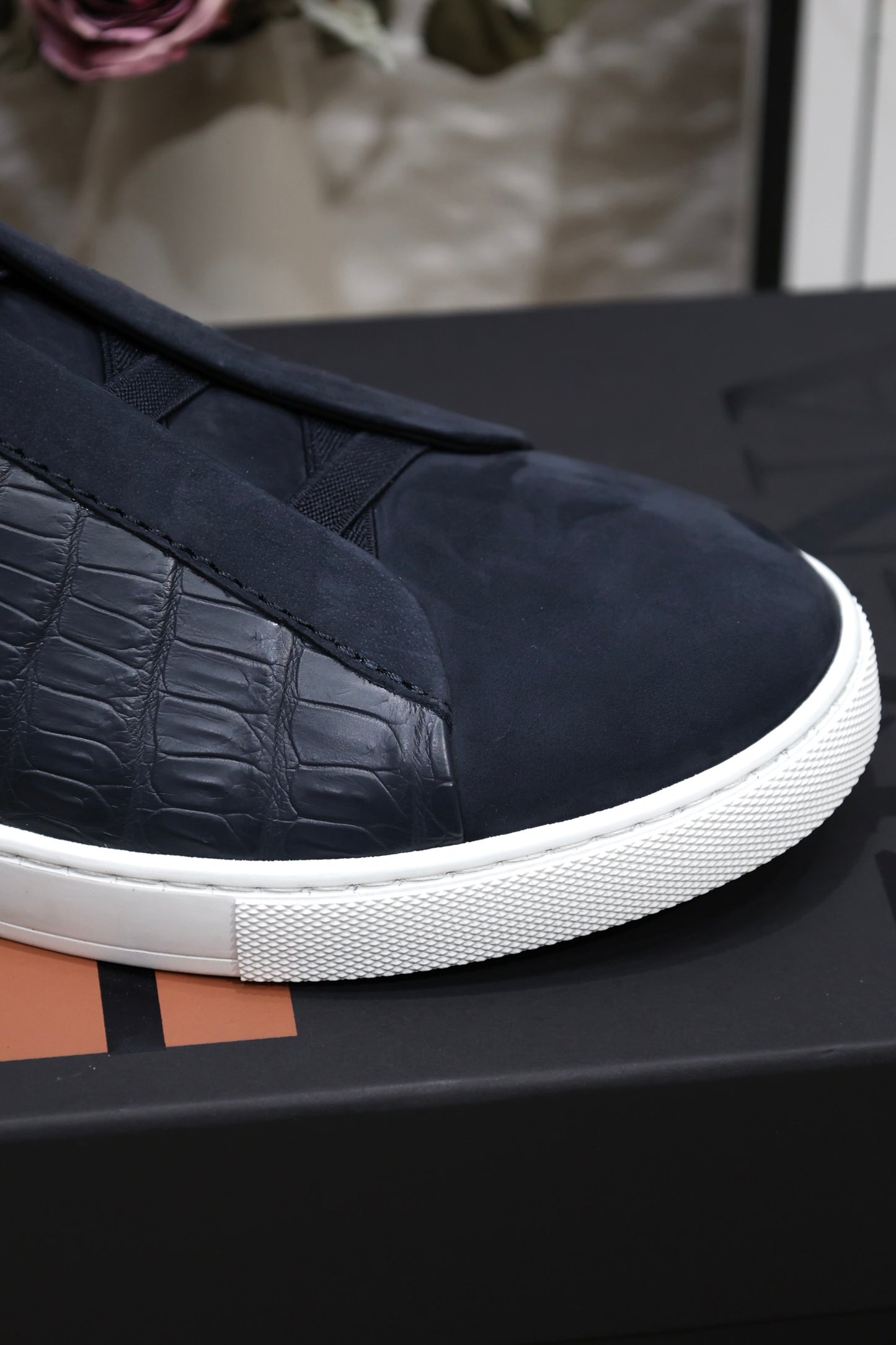 SECOND SKIN MEN’S SNEAKERS – CROCODILE LEATHE