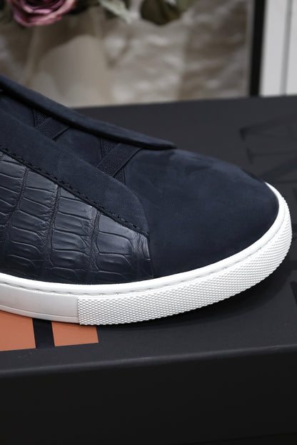 SECOND SKIN MEN’S SNEAKERS – CROCODILE LEATHE
