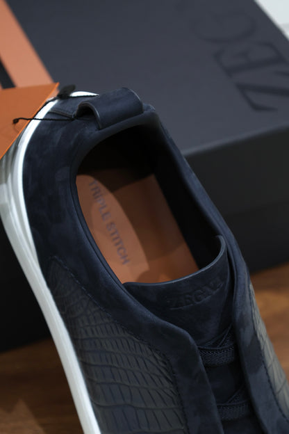 SECOND SKIN MEN’S SNEAKERS – CROCODILE LEATHE