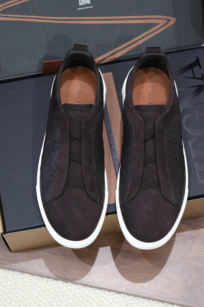 SECOND SKIN MEN’S SNEAKERS – CROCODILE LEATHE