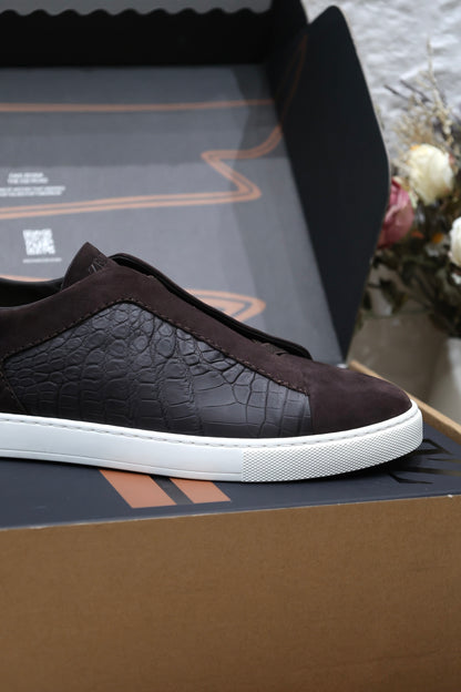 SECOND SKIN MEN’S SNEAKERS – CROCODILE LEATHE