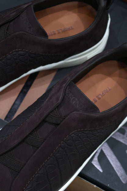 SECOND SKIN MEN’S SNEAKERS – CROCODILE LEATHE