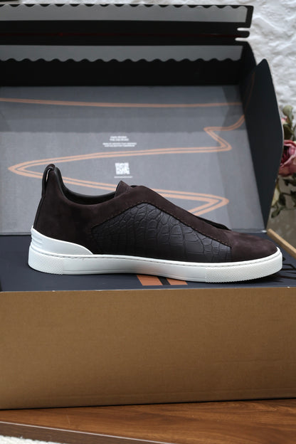 SECOND SKIN MEN’S SNEAKERS – CROCODILE LEATHE