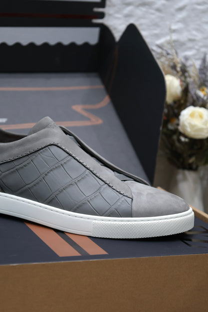 SECOND SKIN MEN’S SNEAKERS – CROCODILE LEATHE