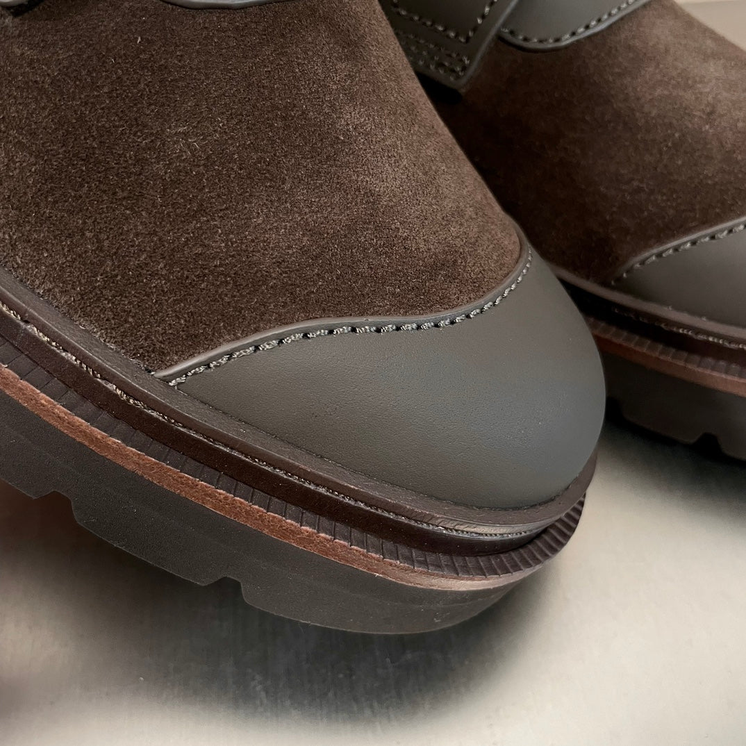 SUEDE LEATHER MIXED ANKLE MEN'S BOOT