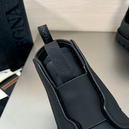 SUEDE LEATHER MIXED ANKLE MEN'S BOOT