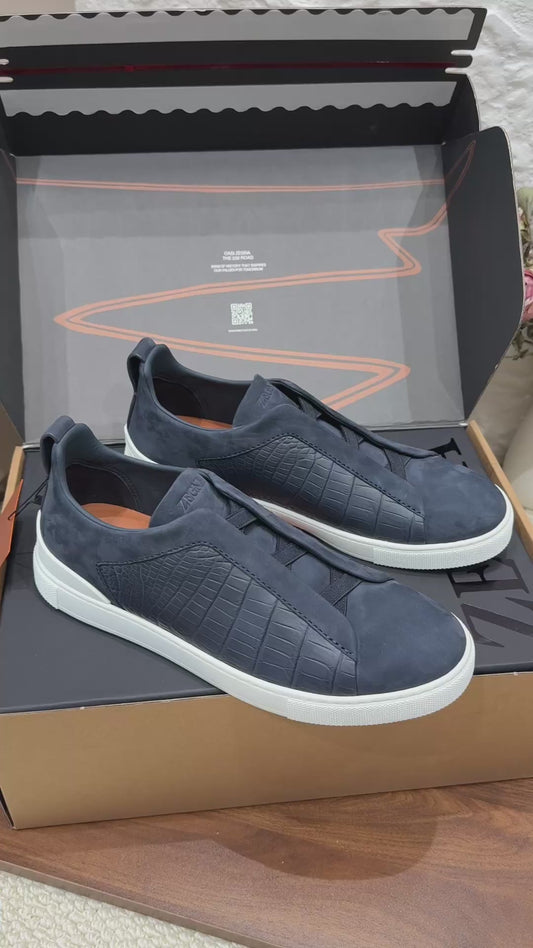 SECOND SKIN MEN’S SNEAKERS – CROCODILE LEATHE